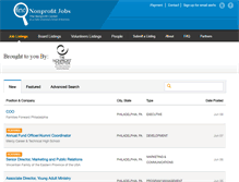Tablet Screenshot of findnonprofitjobs.org